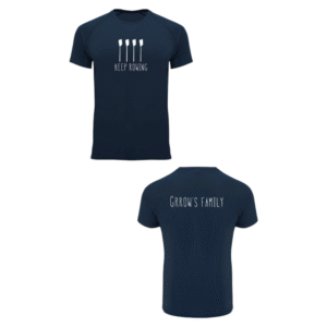 GRROW ΚΟΝΤΟΜΑΝΙΚΟ T-SHIRT ΜΠΛΕ “KEEP ROWING”