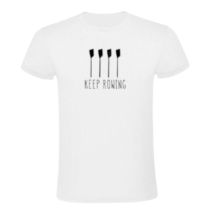 GRROW ΚΟΝΤΟΜΑΝΙΚΟ T-SHIRT ΛΕΥΚΟ “KEEP ROWING”