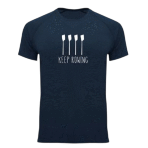 GRROW ΚΟΝΤΟΜΑΝΙΚΟ T-SHIRT ΜΠΛΕ “KEEP ROWING”