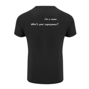 GRROW DRY FIT T-SHIRT UNISEX “I’m a rower” ΜΑΥΡΟ