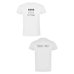 GRROW ΚΟΝΤΟΜΑΝΙΚΟ T-SHIRT ΛΕΥΚΟ “KEEP ROWING”